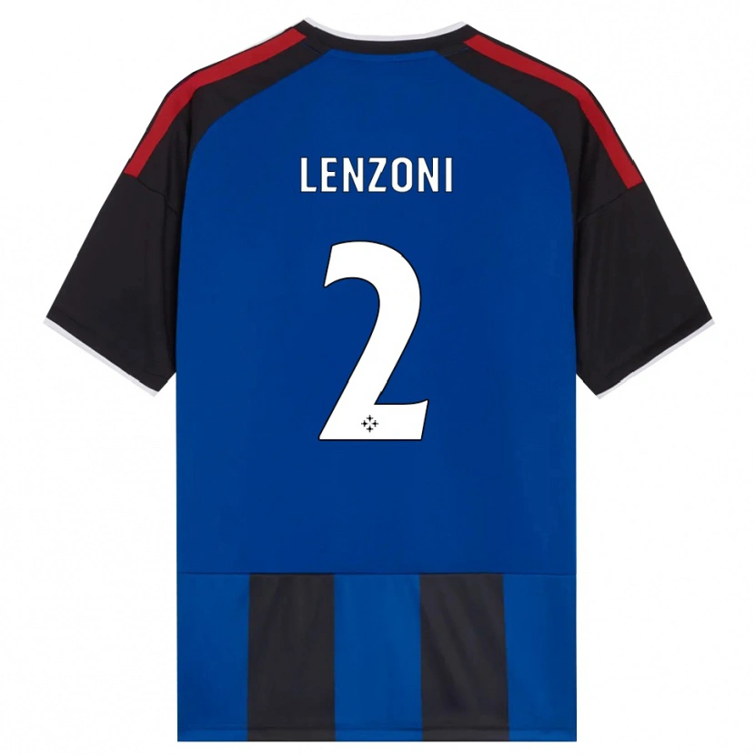 Danxen Heren Samuele Lenzoni #2 Zwart Rood Wit Blauw Thuisshirt Thuistenue 2026/27 T-Shirt