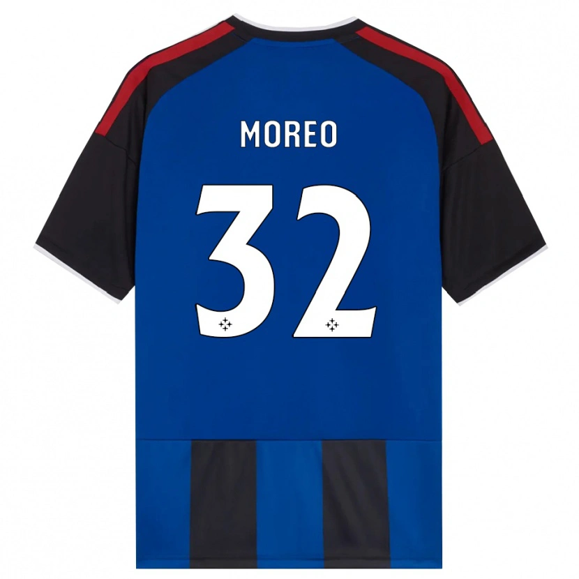 Danxen Heren Stefano Moreo #32 Zwart Rood Wit Blauw Thuisshirt Thuistenue 2026/27 T-Shirt