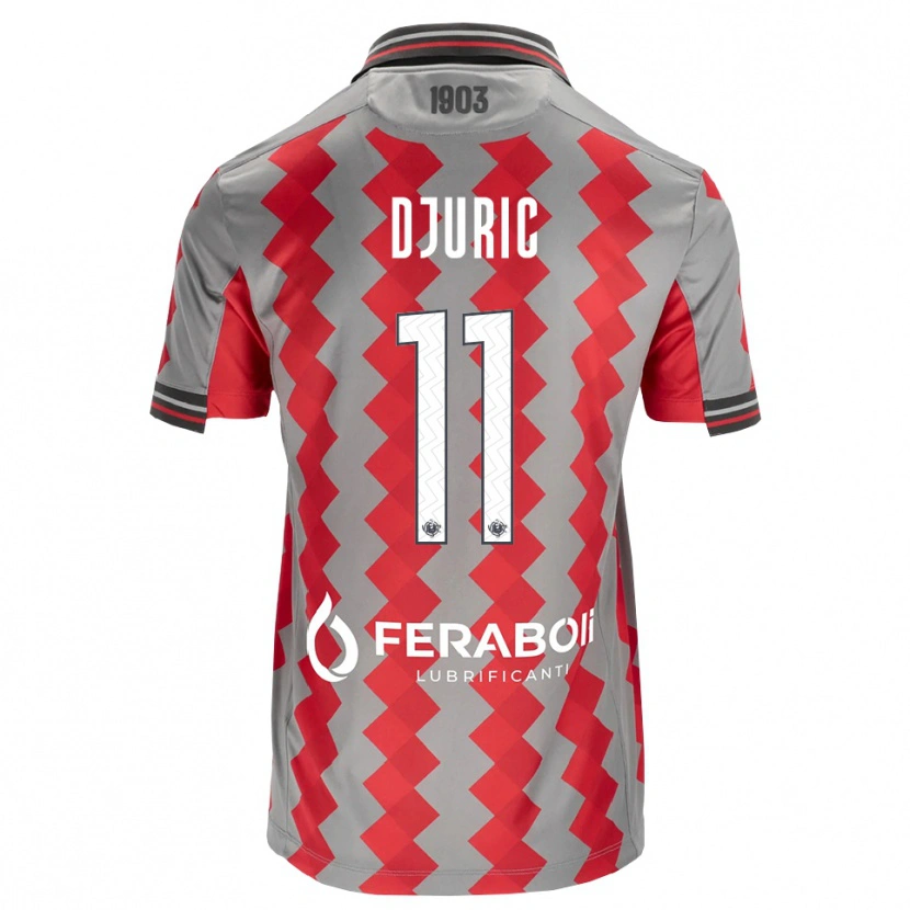 Danxen Heren Milan Djuric #11 Grijs Rood Wit Thuisshirt Thuistenue 2026/27 T-Shirt