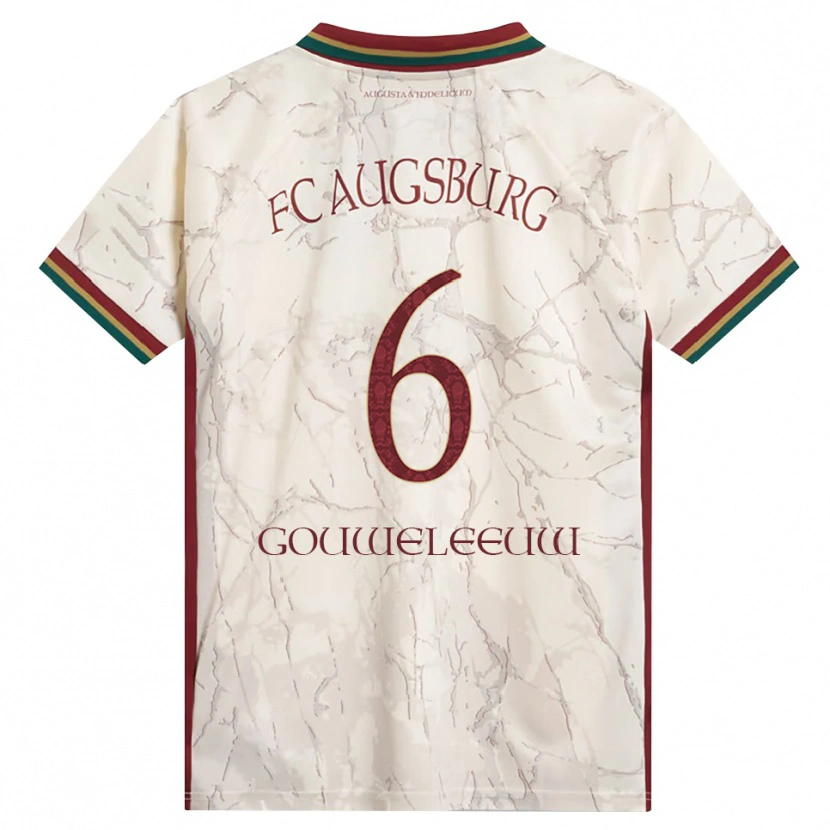 Danxen Heren Jeffrey Gouweleeuw #6 Groen Rijst Wit Bordeauxrood Thuisshirt Thuistenue 2026/27 T-Shirt