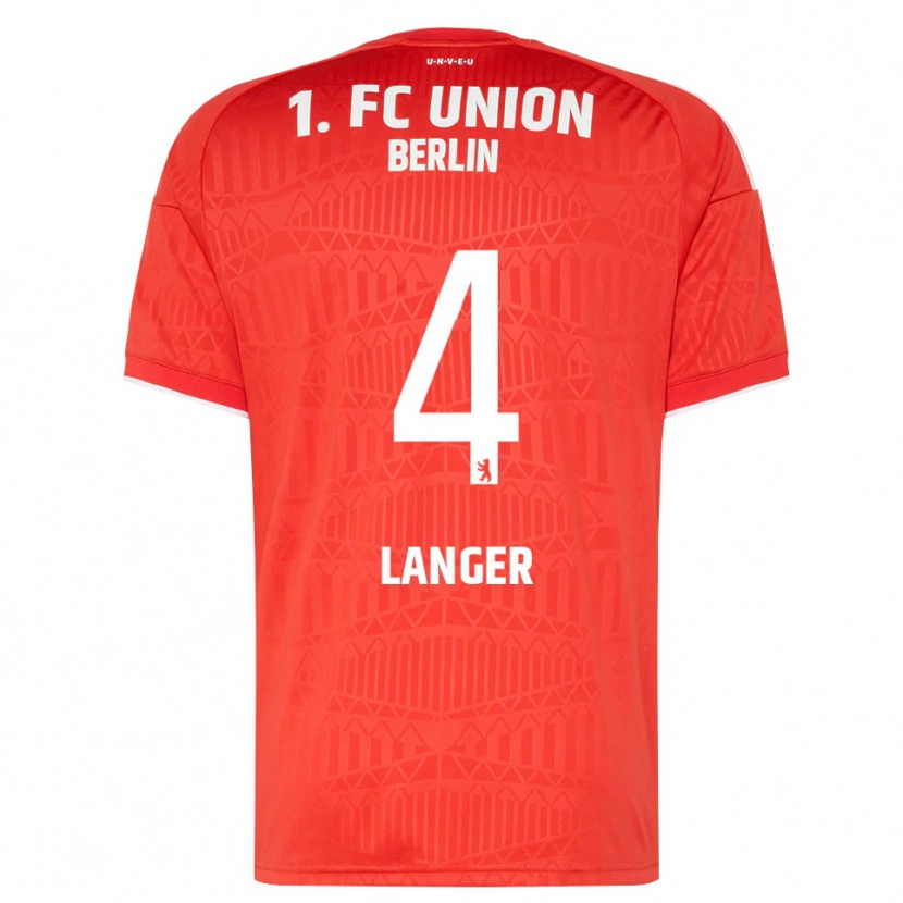 Danxen Heren Richard Langer #4 Rood Wit Thuisshirt Thuistenue 2026/27 T-Shirt