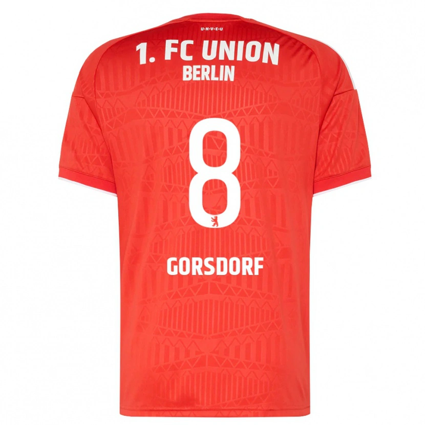 Danxen Heren Lisa Görsdorf #8 Rood Wit Thuisshirt Thuistenue 2026/27 T-Shirt