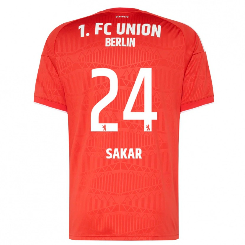 Danxen Heren Fatma Sakar #24 Rood Wit Thuisshirt Thuistenue 2026/27 T-Shirt