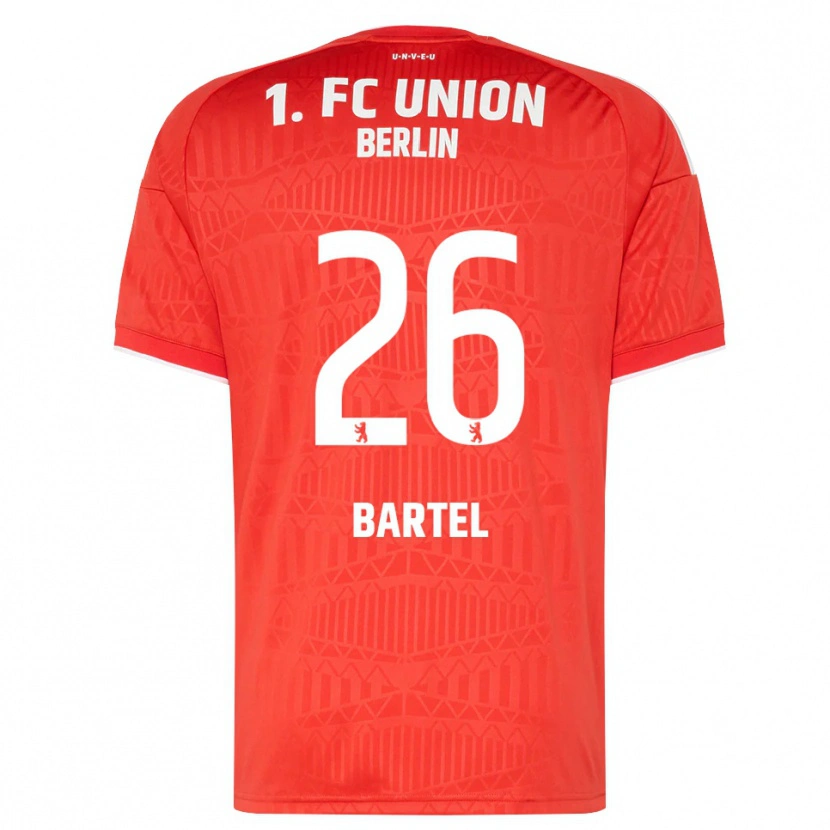 Danxen Heren Oskar Bartel #26 Rood Wit Thuisshirt Thuistenue 2026/27 T-Shirt