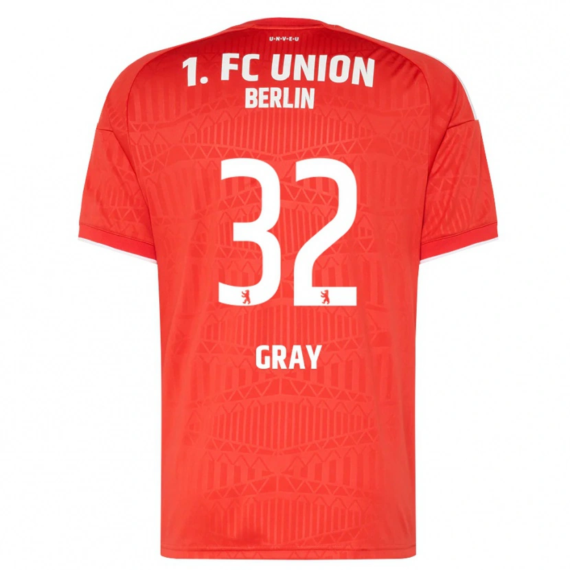 Danxen Heren Mekhi Gray #32 Rood Wit Thuisshirt Thuistenue 2026/27 T-Shirt