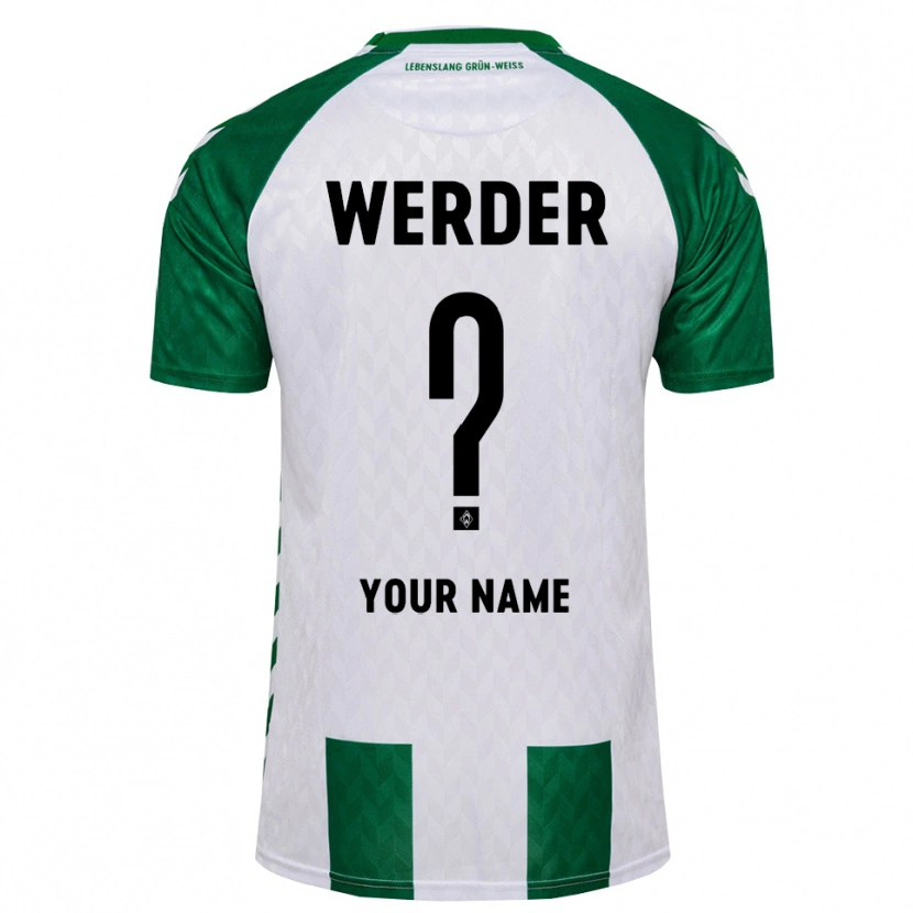 Danxen Heren Uw Naam #0 Groen Wit Thuisshirt Thuistenue 2026/27 T-Shirt
