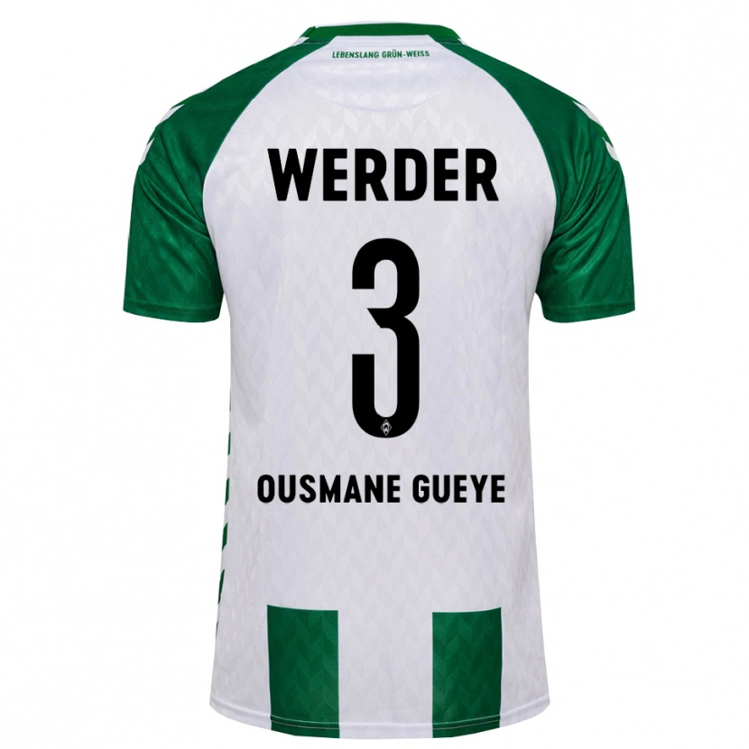 Danxen Heren Papa Ousmane Gueye #3 Groen Wit Thuisshirt Thuistenue 2026/27 T-Shirt