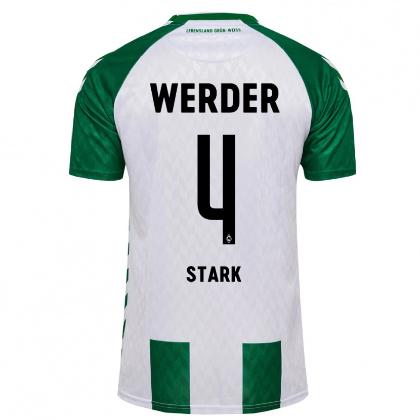 Danxen Heren Niklas Stark #4 Groen Wit Thuisshirt Thuistenue 2026/27 T-Shirt