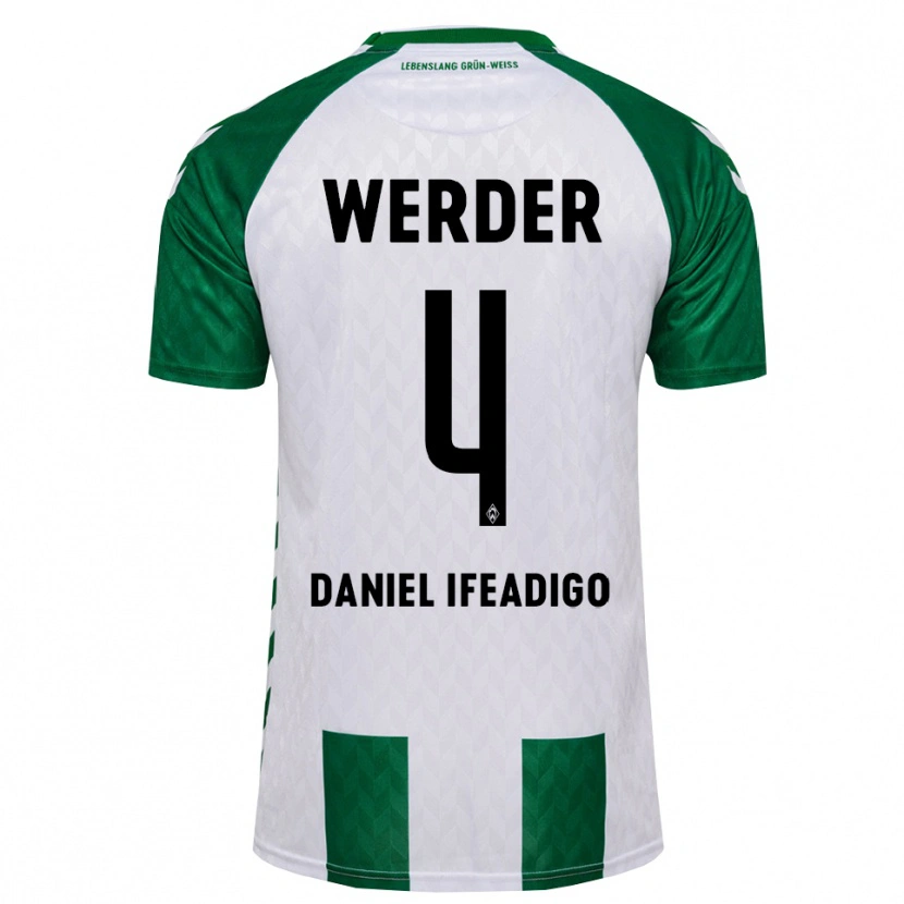 Danxen Heren Kamsiyonna Daniel Ifeadigo #4 Groen Wit Thuisshirt Thuistenue 2026/27 T-Shirt