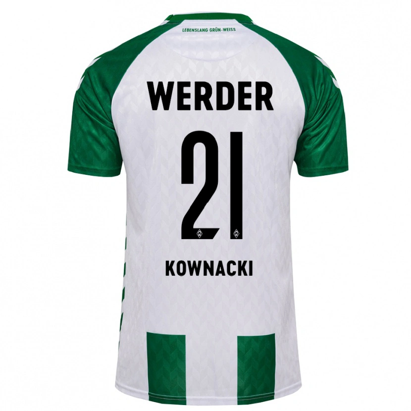 Danxen Heren Dawid Kownacki #21 Groen Wit Thuisshirt Thuistenue 2026/27 T-Shirt