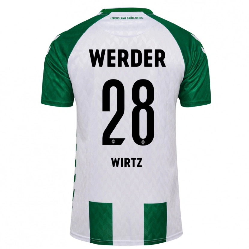 Danxen Heren Juliane Wirtz #28 Groen Wit Thuisshirt Thuistenue 2026/27 T-Shirt