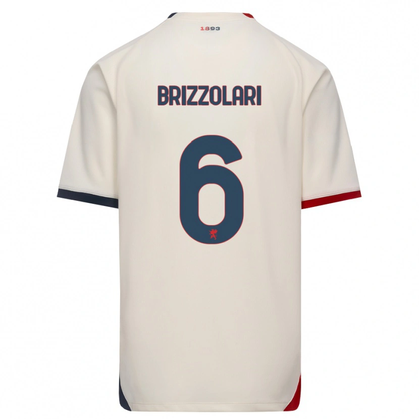 Danxen Heren Mattia Brizzolari #6 Off-White Rood Uitshirt Uittenue 2026/27 T-Shirt