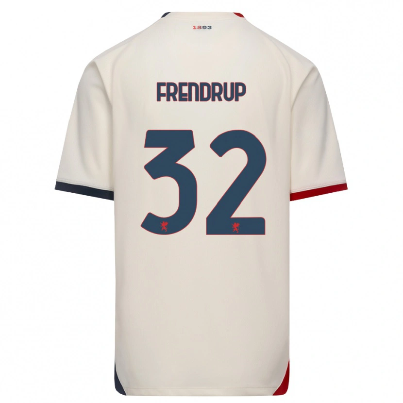Danxen Heren Morten Frendrup #32 Off-White Rood Uitshirt Uittenue 2026/27 T-Shirt