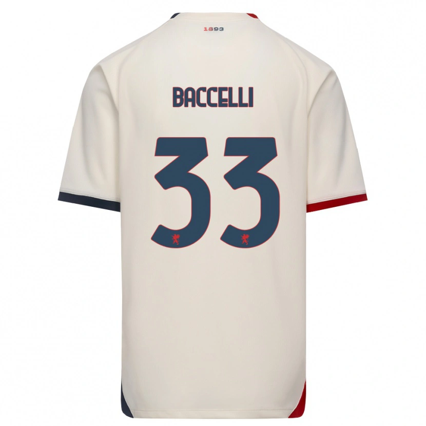 Danxen Heren Pietro Baccelli #33 Off-White Rood Uitshirt Uittenue 2026/27 T-Shirt