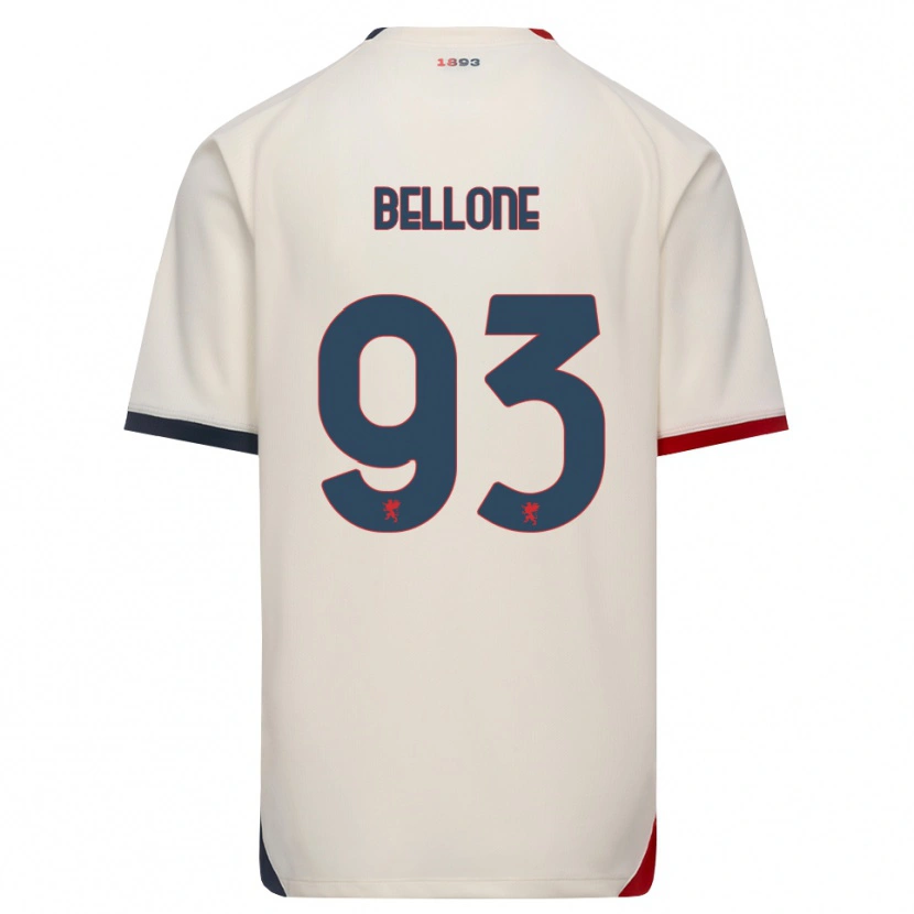 Danxen Heren Francesco Bellone #93 Off-White Rood Uitshirt Uittenue 2026/27 T-Shirt