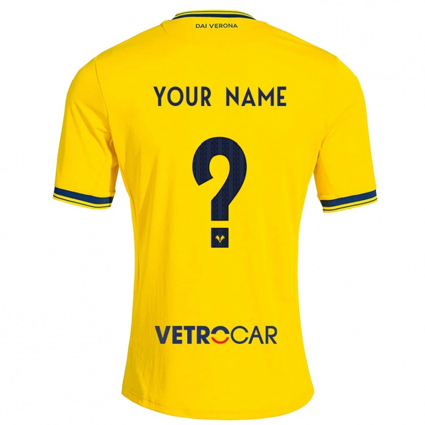 Danxen Heren Uw Naam #0 Geel Rood Uitshirt Uittenue 2026/27 T-Shirt