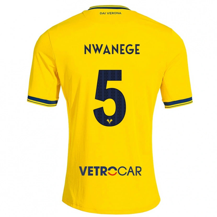Danxen Heren Karlson Nwanege #5 Geel Rood Uitshirt Uittenue 2026/27 T-Shirt