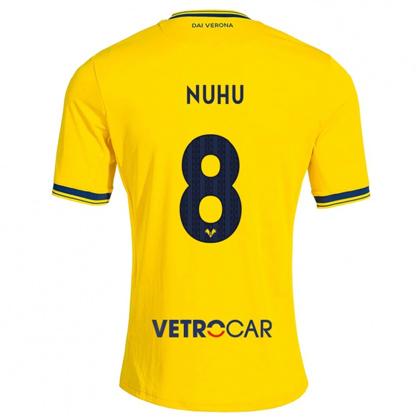 Danxen Heren Obed Nuhu #8 Geel Rood Uitshirt Uittenue 2026/27 T-Shirt