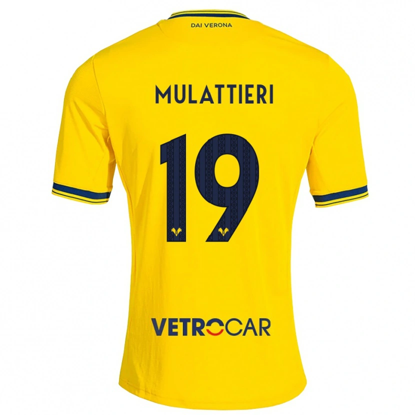 Danxen Heren Samuele Mulattieri #19 Geel Rood Uitshirt Uittenue 2026/27 T-Shirt