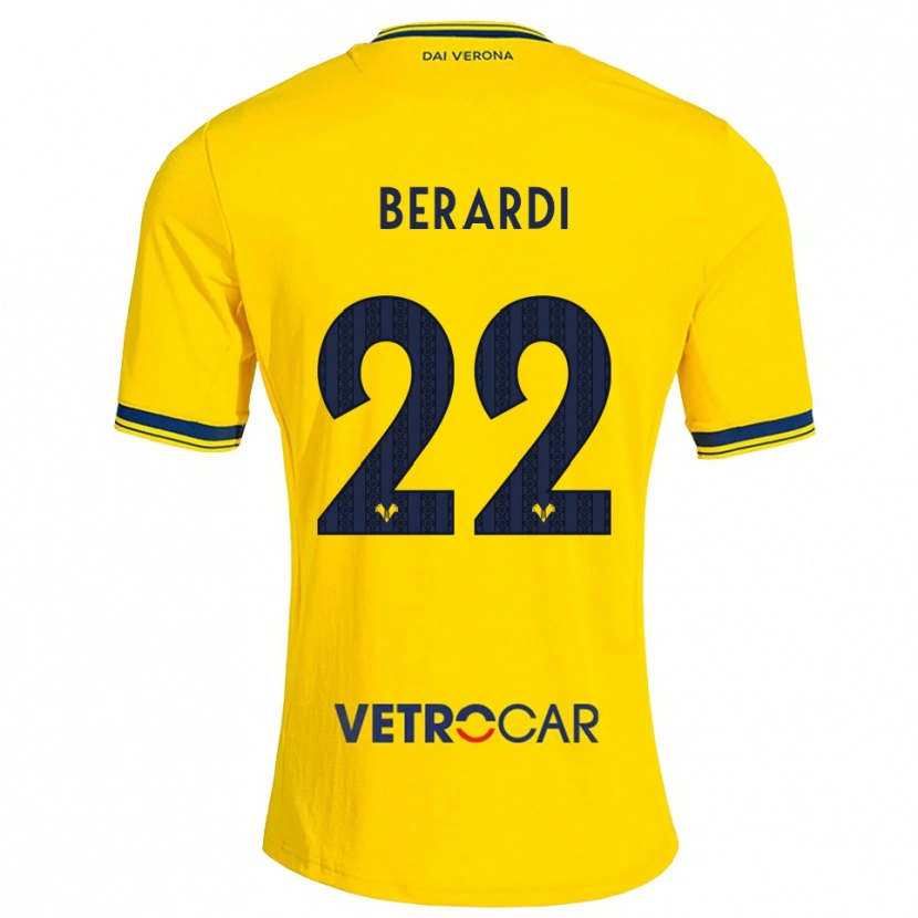 Danxen Heren Alessandro Berardi #22 Geel Rood Uitshirt Uittenue 2026/27 T-Shirt