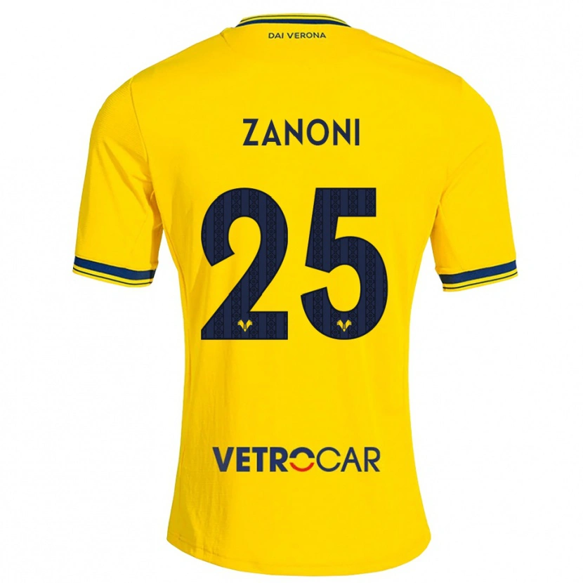 Danxen Heren Greta Zanoni #25 Geel Rood Uitshirt Uittenue 2026/27 T-Shirt