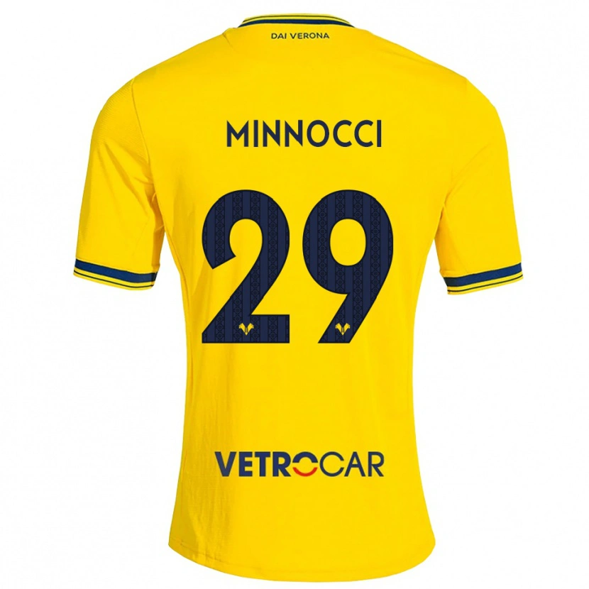 Danxen Heren Valerio Minnocci #29 Geel Rood Uitshirt Uittenue 2026/27 T-Shirt