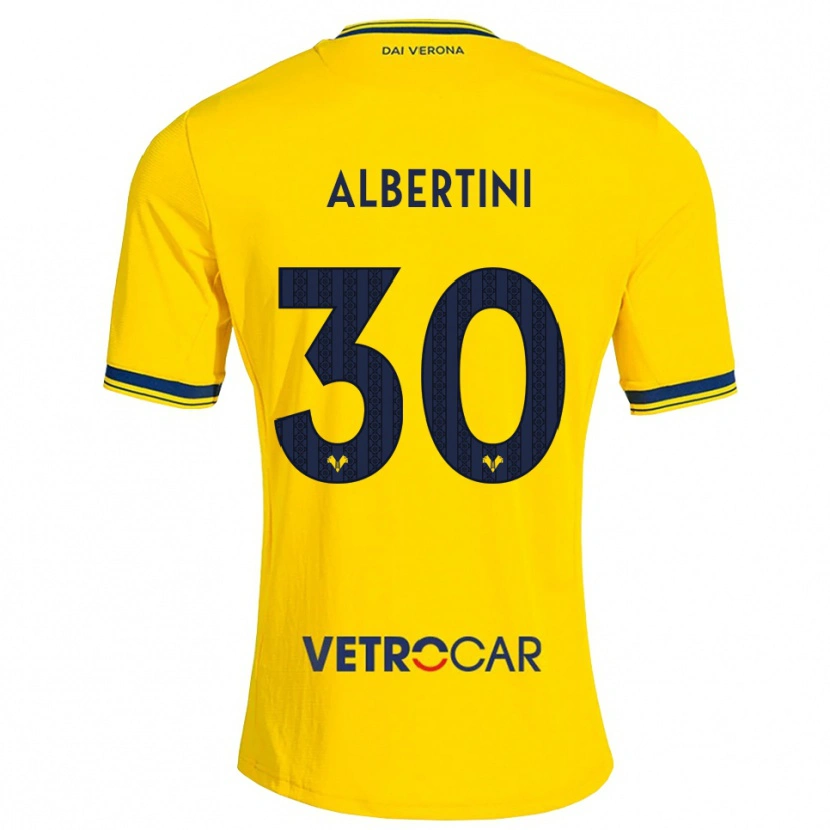 Danxen Heren Francesco Albertini #30 Geel Rood Uitshirt Uittenue 2026/27 T-Shirt