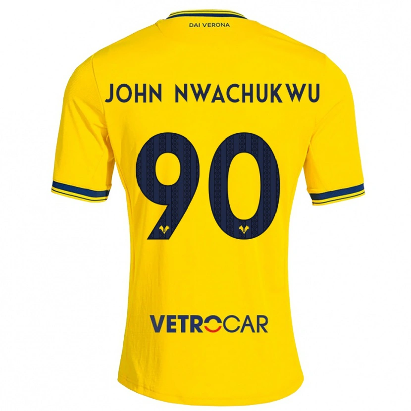 Danxen Heren Samuel John Nwachukwu #90 Geel Rood Uitshirt Uittenue 2026/27 T-Shirt