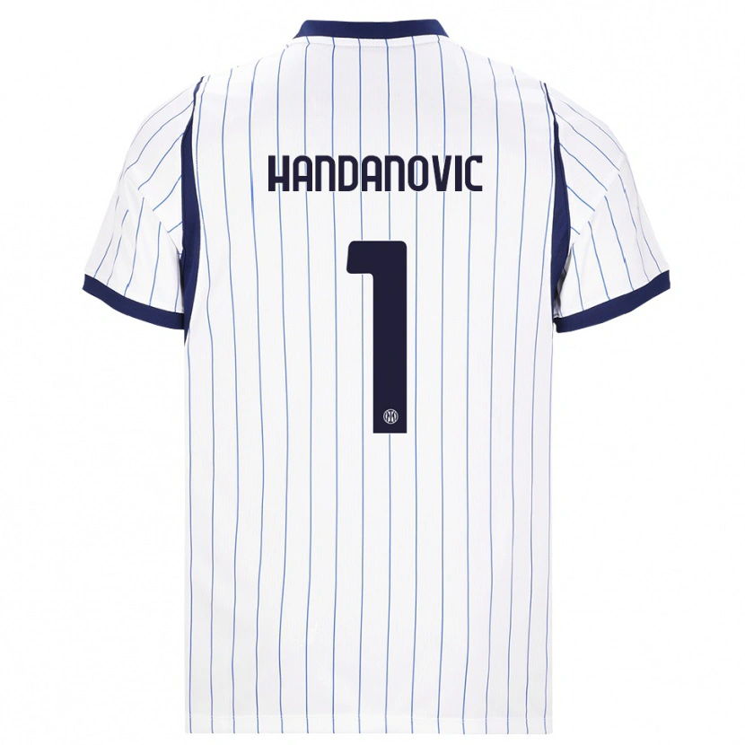 Danxen Heren Samir Handanovic #1 Wit Marineblauw Uitshirt Uittenue 2026/27 T-Shirt