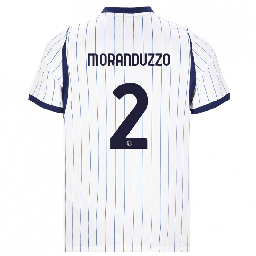 Danxen Heren Nicolo Moranduzzo #2 Wit Marineblauw Uitshirt Uittenue 2026/27 T-Shirt