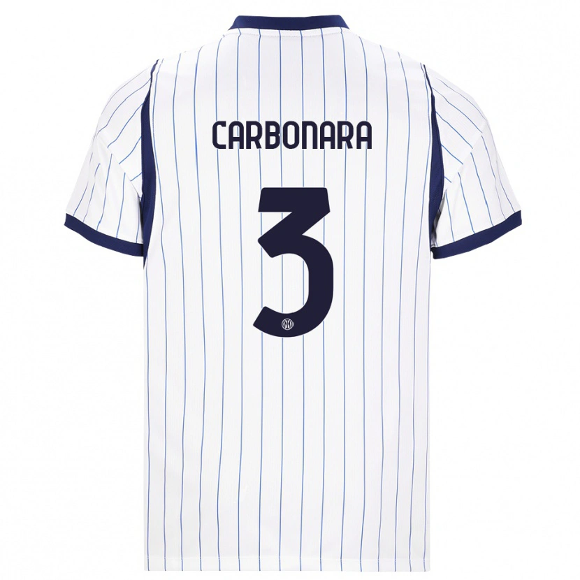 Danxen Heren Matteo Carbonara #3 Wit Marineblauw Uitshirt Uittenue 2026/27 T-Shirt