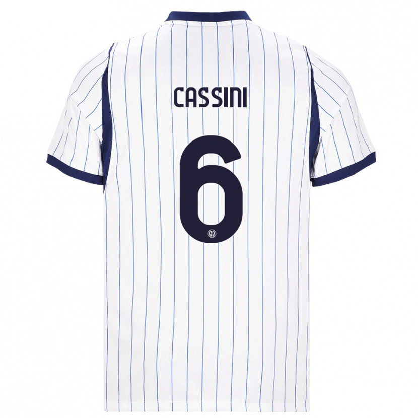 Danxen Heren Tommaso Cassini #6 Wit Marineblauw Uitshirt Uittenue 2026/27 T-Shirt