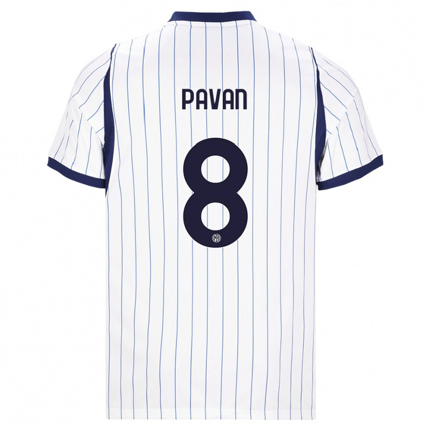 Danxen Heren Matilde Pavan #8 Wit Marineblauw Uitshirt Uittenue 2026/27 T-Shirt