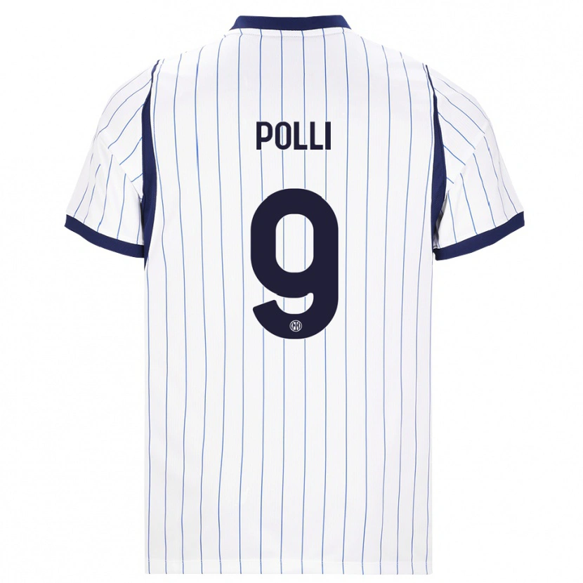 Danxen Heren Elisa Polli #9 Wit Marineblauw Uitshirt Uittenue 2026/27 T-Shirt
