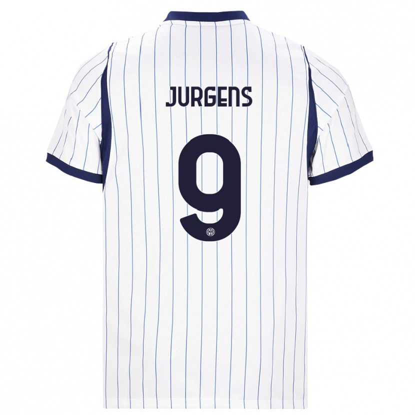 Danxen Heren Oliver Jurgens #9 Wit Marineblauw Uitshirt Uittenue 2026/27 T-Shirt