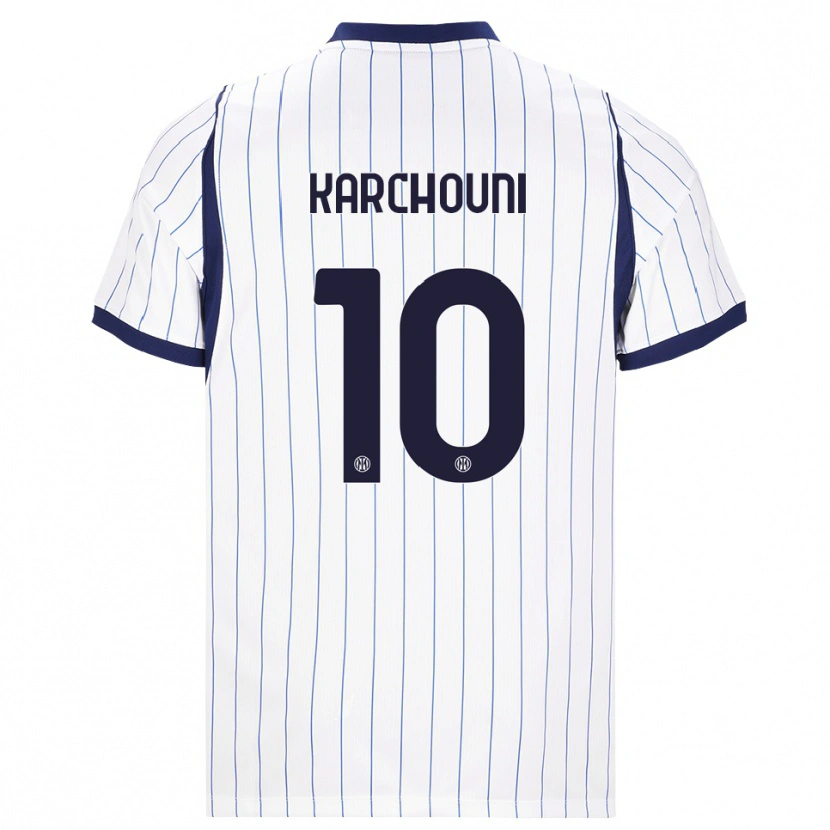 Danxen Heren Ghoutia Karchouni #10 Wit Marineblauw Uitshirt Uittenue 2026/27 T-Shirt