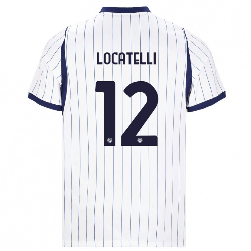 Danxen Heren Tommaso Locatelli #12 Wit Marineblauw Uitshirt Uittenue 2026/27 T-Shirt