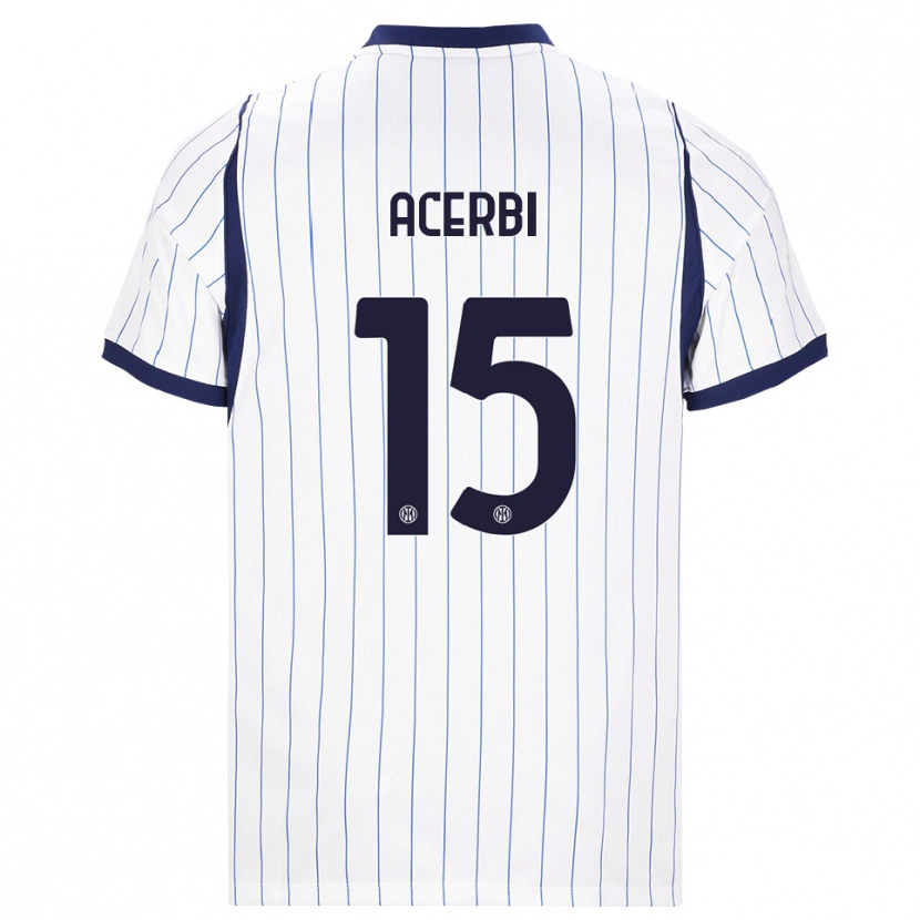 Danxen Heren Francesco Acerbi #15 Wit Marineblauw Uitshirt Uittenue 2026/27 T-Shirt
