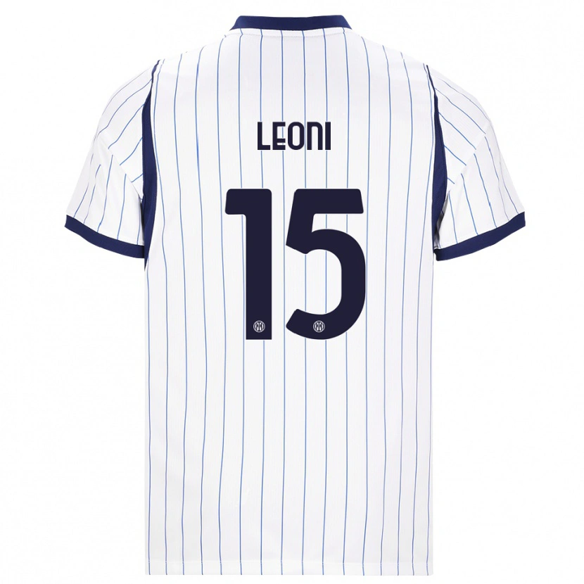 Danxen Heren Luca Leoni #15 Wit Marineblauw Uitshirt Uittenue 2026/27 T-Shirt