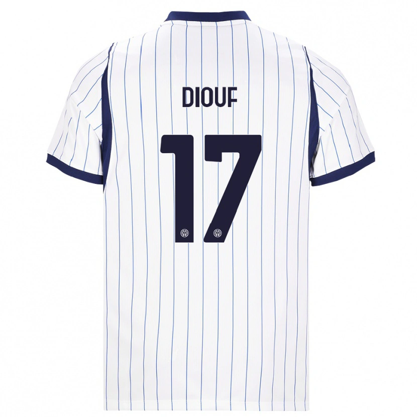 Danxen Heren Andy Diouf #17 Wit Marineblauw Uitshirt Uittenue 2026/27 T-Shirt