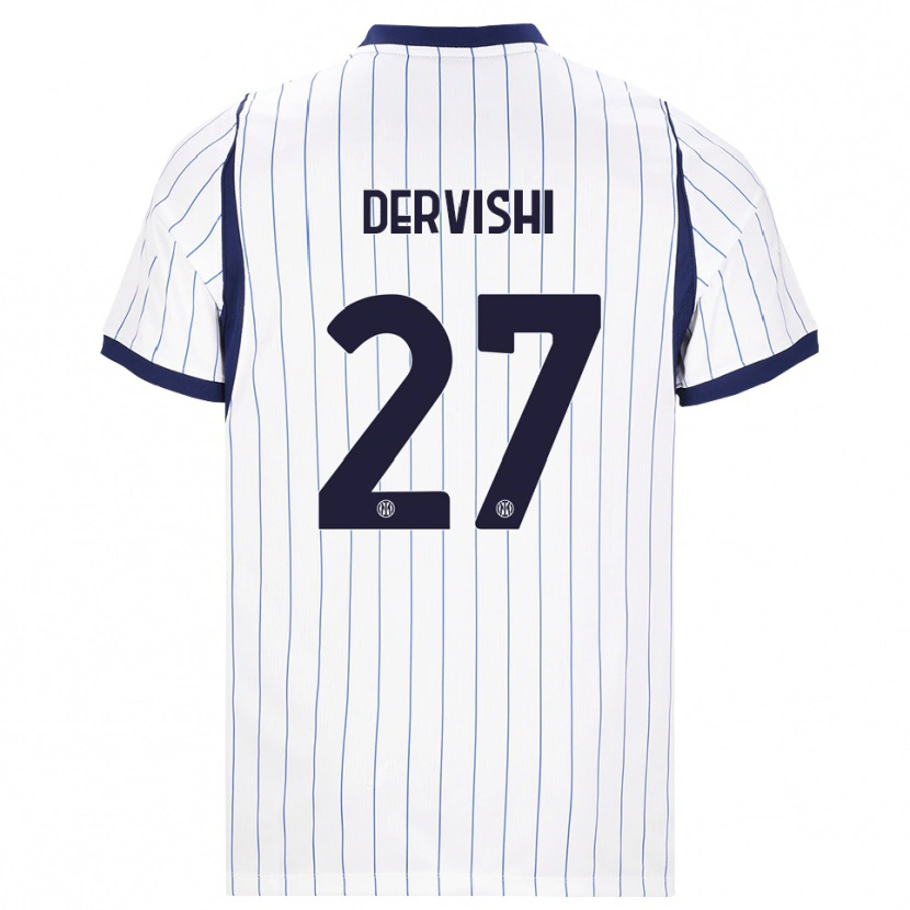 Danxen Heren Kristian Dervishi #27 Wit Marineblauw Uitshirt Uittenue 2026/27 T-Shirt