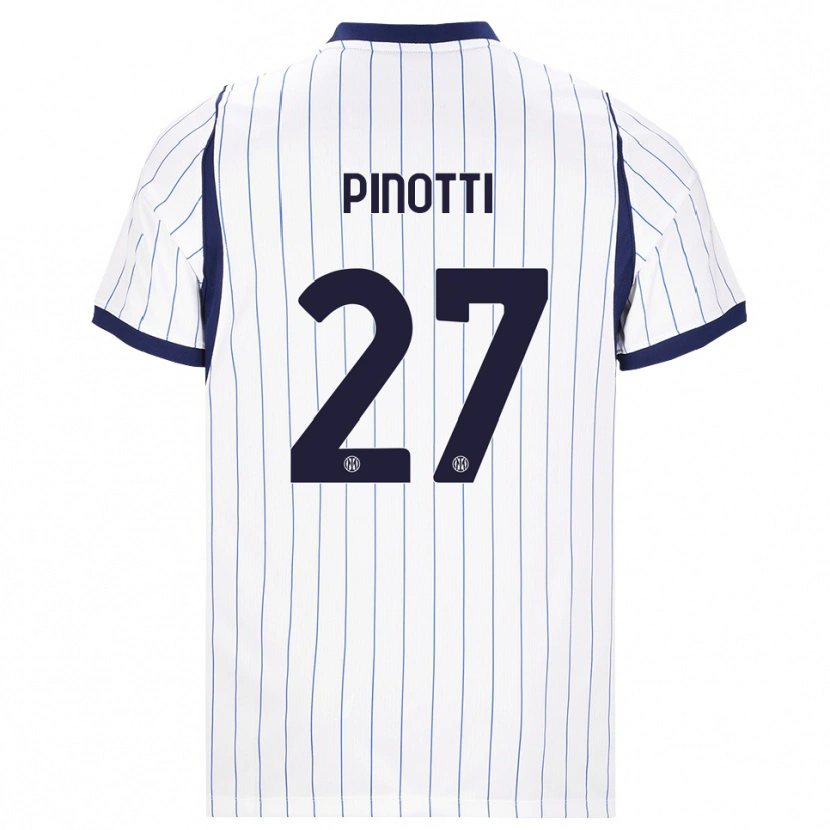 Danxen Heren Manuel Pinotti #27 Wit Marineblauw Uitshirt Uittenue 2026/27 T-Shirt