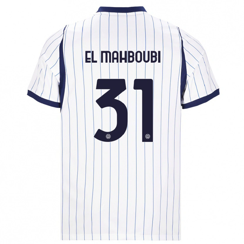 Danxen Heren Anas El Mahboubi #31 Wit Marineblauw Uitshirt Uittenue 2026/27 T-Shirt