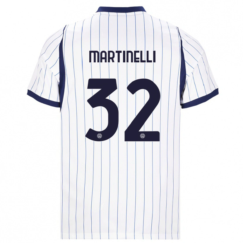 Danxen Heren Matilde Martinelli #32 Wit Marineblauw Uitshirt Uittenue 2026/27 T-Shirt