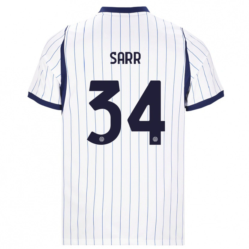 Danxen Heren Amadou Sarr #34 Wit Marineblauw Uitshirt Uittenue 2026/27 T-Shirt