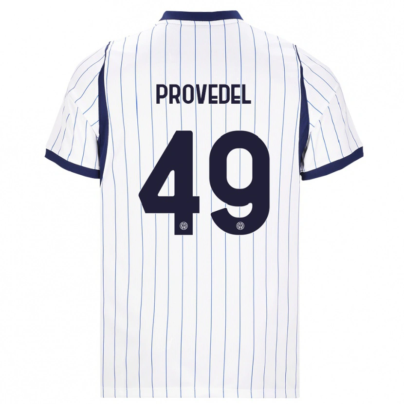 Danxen Heren Ivan Provedel #49 Wit Marineblauw Uitshirt Uittenue 2026/27 T-Shirt