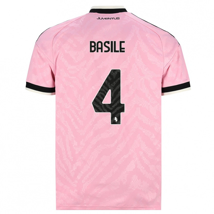 Danxen Heren Piergiorgio Basile #4 Roze Zwart Uitshirt Uittenue 2026/27 T-Shirt