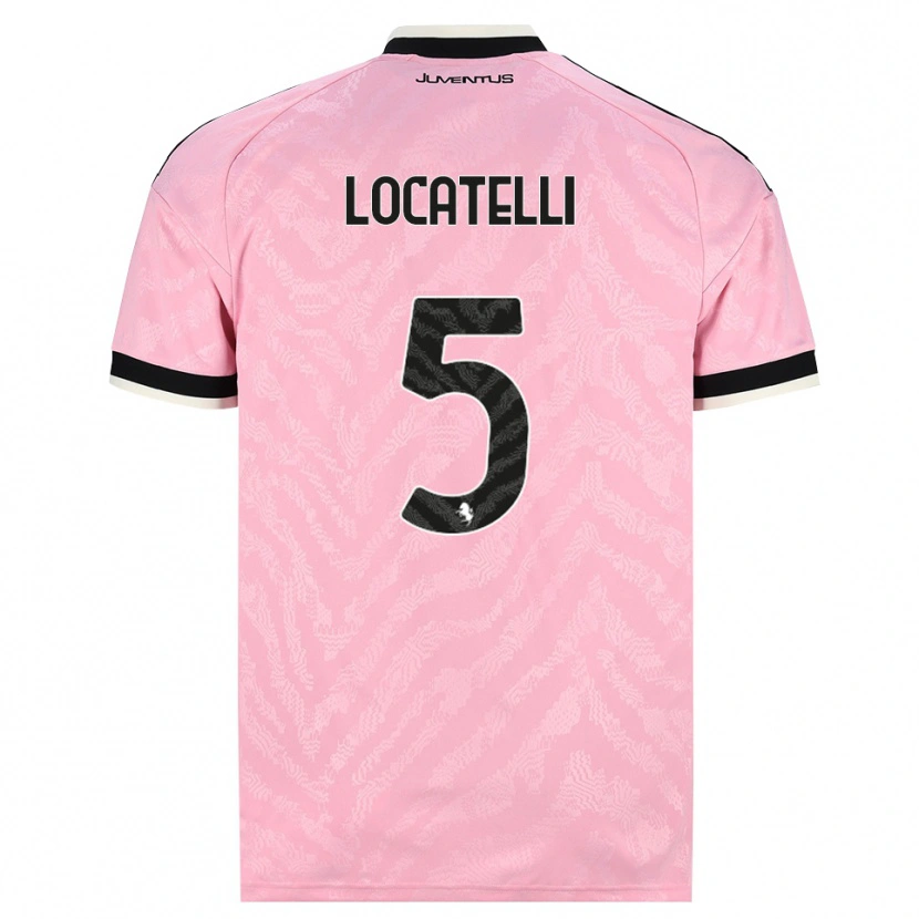 Danxen Heren Manuel Locatelli #5 Roze Zwart Uitshirt Uittenue 2026/27 T-Shirt