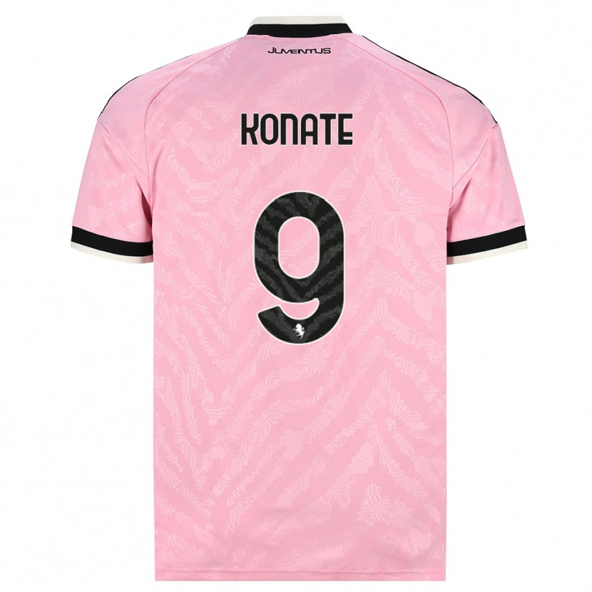 Danxen Heren Ismaël Konaté #9 Roze Zwart Uitshirt Uittenue 2026/27 T-Shirt