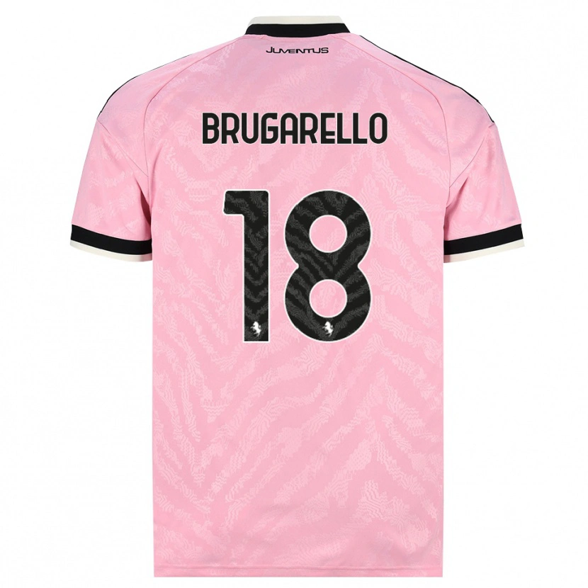 Danxen Heren Mattia Brugarello #18 Roze Zwart Uitshirt Uittenue 2026/27 T-Shirt